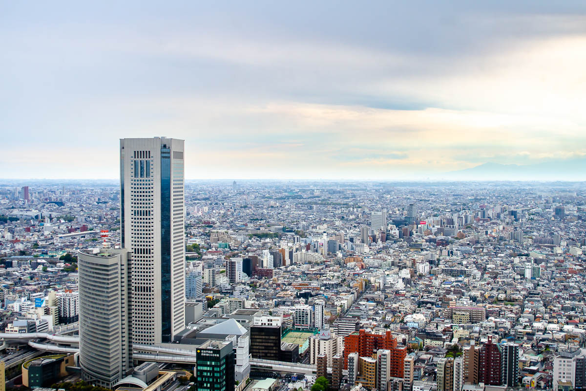 A overview picture of the North of the city of Tokyo.